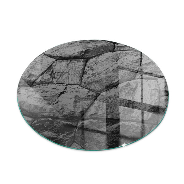 Runda golvskydd till eldstäder Naturligt stenmönster