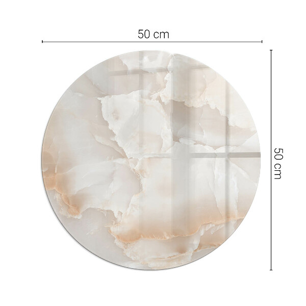 Runda glasskiva för öppen spis Naturligt stenmönster