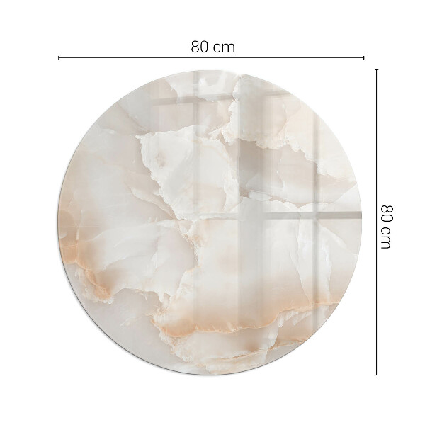 Runda glasskiva för öppen spis Naturligt stenmönster