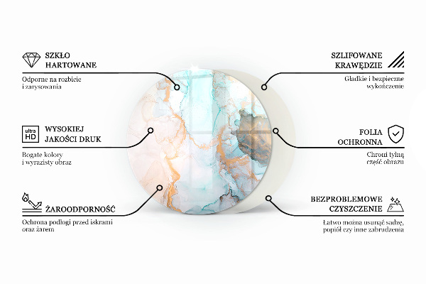 Runda golvskydd till eldstäder Färg Brun