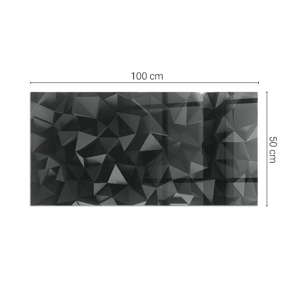 Rektangulär glasskiva under braskamin Tredimensionell geometri