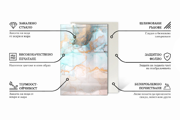 Rektangulär glasskiva under braskamin Tredimensionell geometri