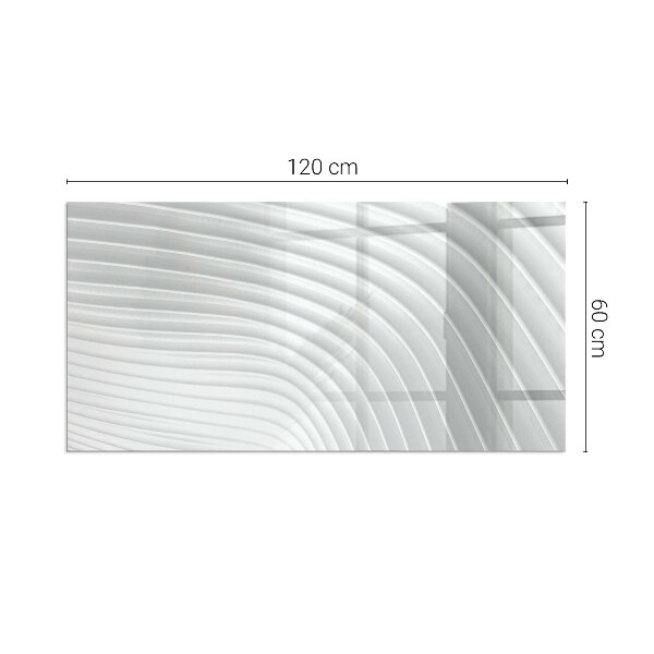 Rektangulär glasskiva framför öppen spis Vågor av mjuka linjer