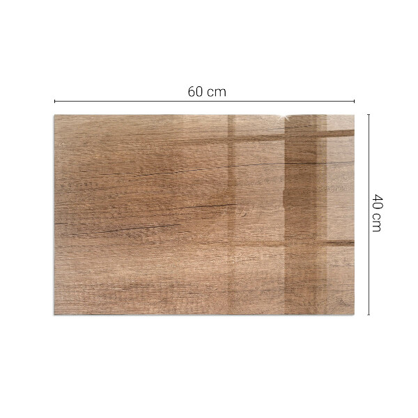 Rektangulär glasskiva framför öppen spis Naturligt trämönster