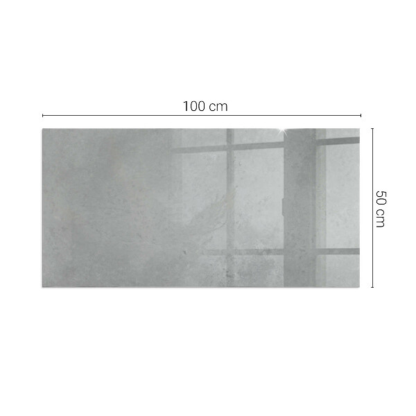 Rektangulär glasskiva under kamin Betongstruktur med effekt