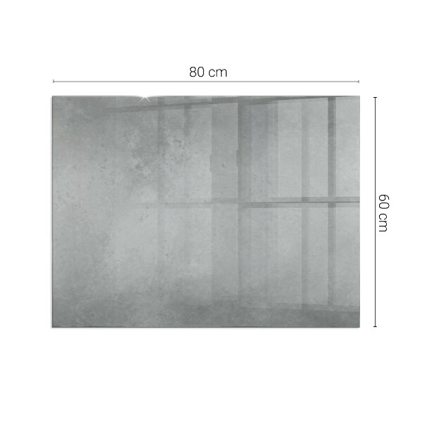 Rektangulär glasskiva under kamin Betongstruktur med effekt