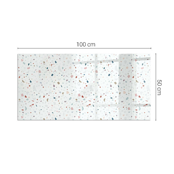 Rektangulär glasskiva framför öppen spis Mönster med små former