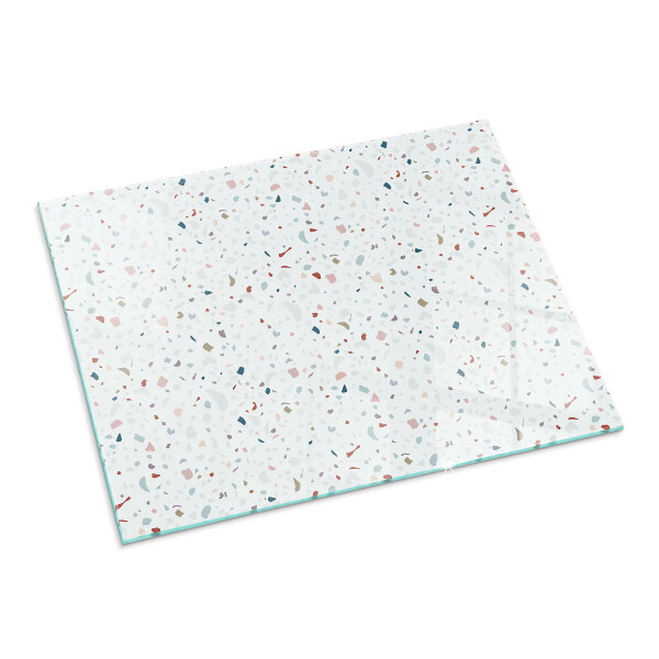 Rektangulär glasskiva framför öppen spis Mönster med små former