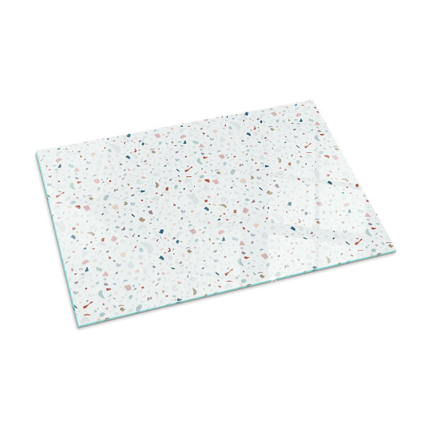 Rektangulär glasskiva framför öppen spis Mönster med små former