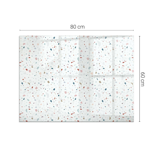 Rektangulär glasskiva framför öppen spis Mönster med små former