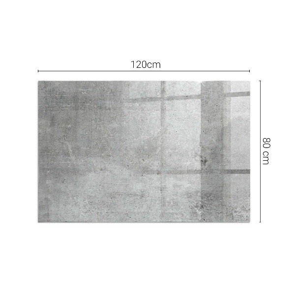 Rektangulär glasskiva framför öppen spis Textur av rå betong