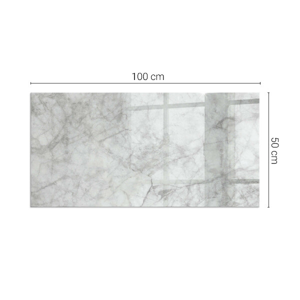 Rektangulär glasskiva framför öppen spis Marmormönster