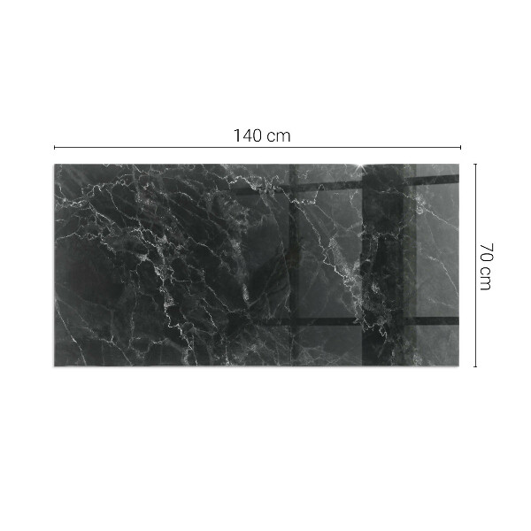 Rektangulär glasskiva under braskamin Elegant marmormönster