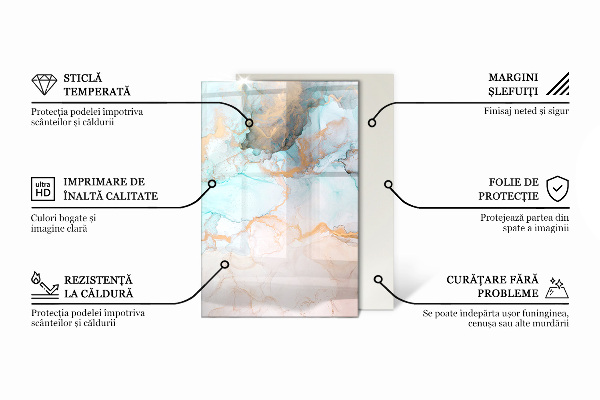 Rektangulär glasskiva under braskamin Roststruktur på metall