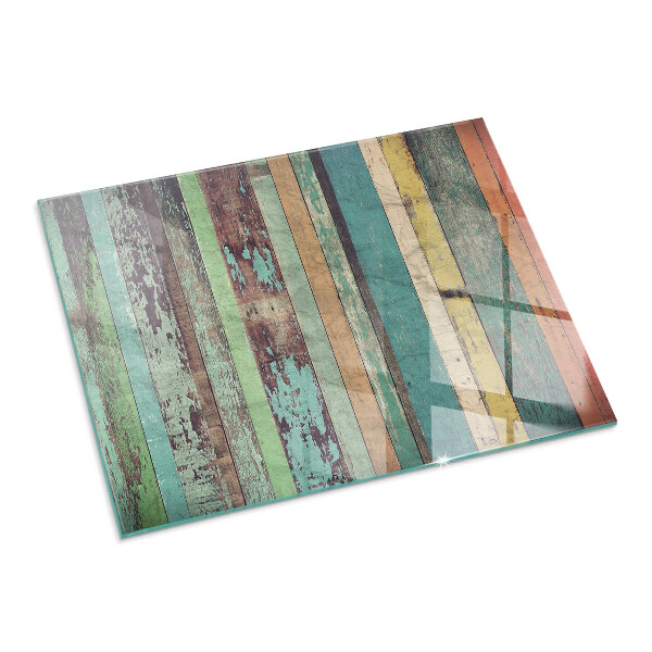 Rektangulär glasskiva under kamin Plankor i olika nyanser