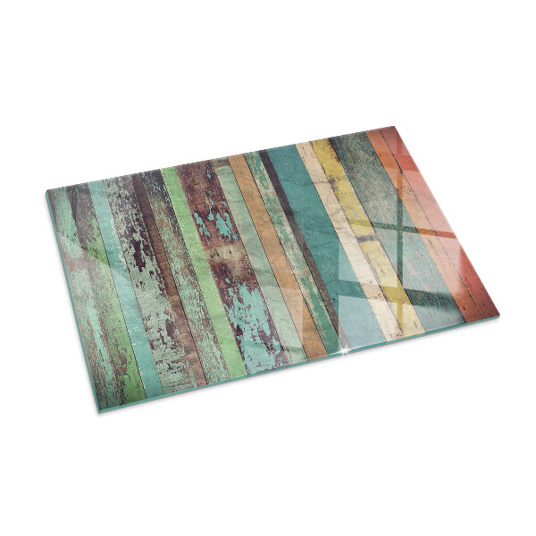 Rektangulär glasskiva under kamin Plankor i olika nyanser