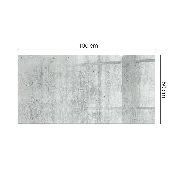 Rektangulär glasskiva under braskamin Rå betongstruktur