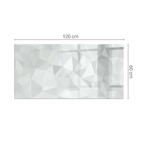 Rektangulär glasskiva under kamin Abstrakt geometriskt mönster