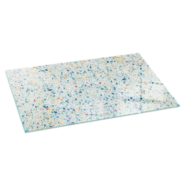 Rektangulär glasskiva framför öppen spis Abstrakt strukturmönster