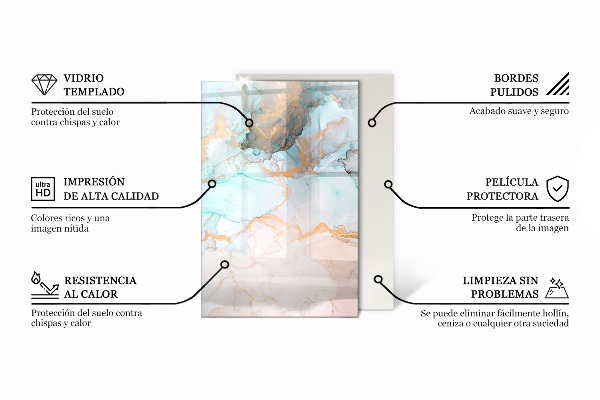 Rektangulär glasskiva under braskamin Sliten träplanka