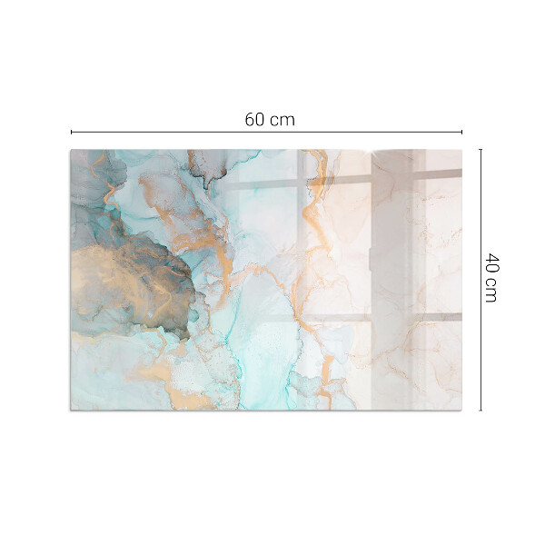 Rektangulär glasskiva under braskamin Abstrakt flytande mönster