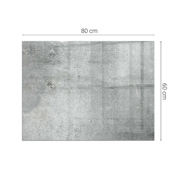 Rektangulär glasskiva under kamin Rå betongstruktur