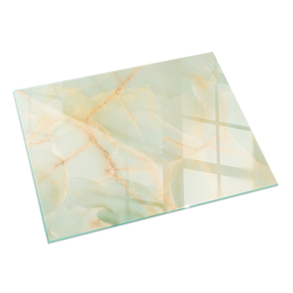 Rektangulär glasskiva under kamin Abstrakt marmormönster