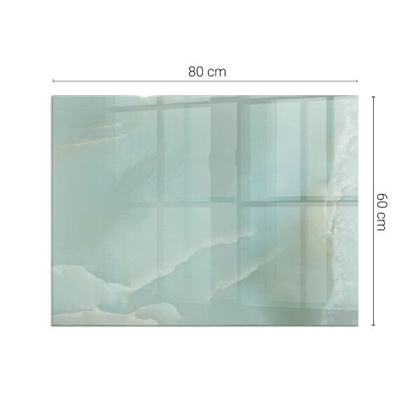 Rektangulär glasskiva under braskamin Delikat marmormönster