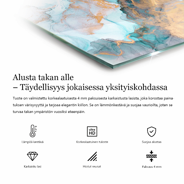 Rektangulär glasskiva under braskamin Färg Ljusbeige