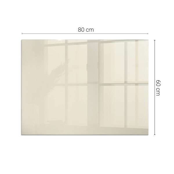 Rektangulär glasskiva under kamin Färg Beige