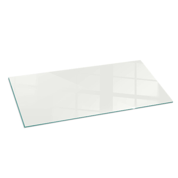 Rektangulär glasskiva framför öppen spis Färg Elfenben