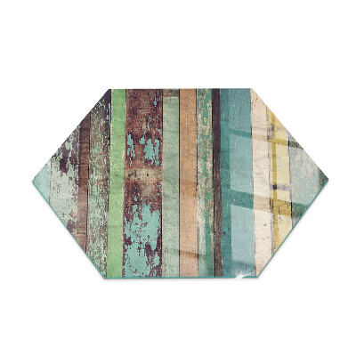 Sexhörning golvskydd till eldstäder Plankor i olika nyanser