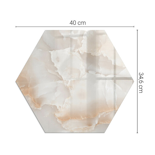 Sexhörning glasskiva för öppen spis Naturligt stenmönster