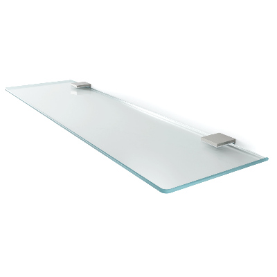 Translucent glashyllplan för badrum i storleken 60x13 cm