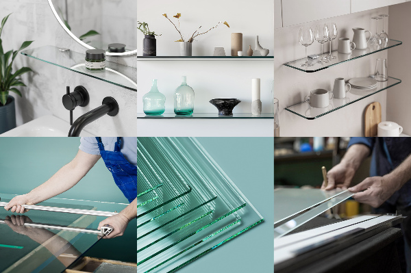 Vägghängd badrumshylla 50x13 cm